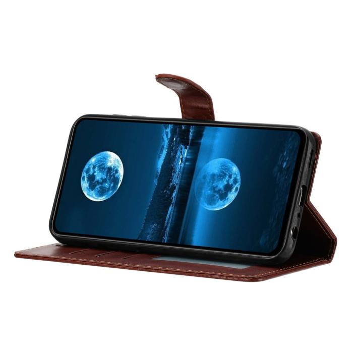 Bild 2, Samsung Galaxy S25 Edge Fodral Läder Brun