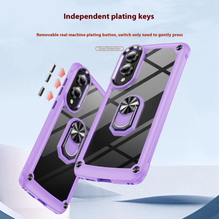 Bild 3, Samsung Galaxy S25 Edge Skal Shockproof Ring Hybrid Lila