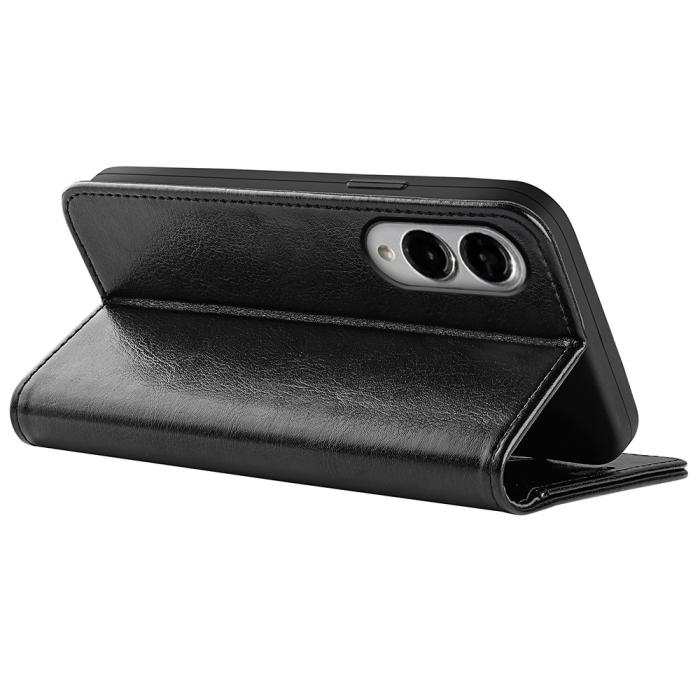 Bild 5, Samsung Galaxy S25 Edge Fodral Crazy Horse Läder Svart