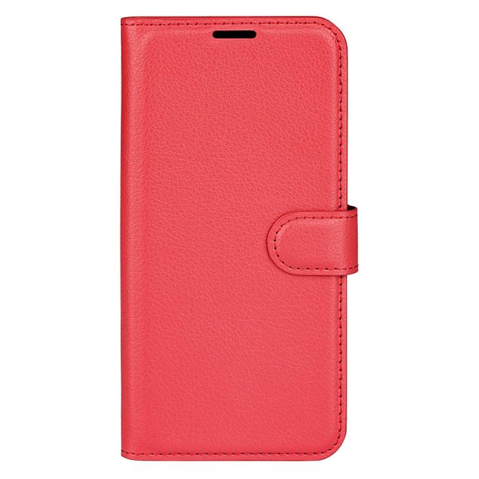 Bild 5, Samsung Galaxy S25 Edge Fodral Litchi Läder Röd