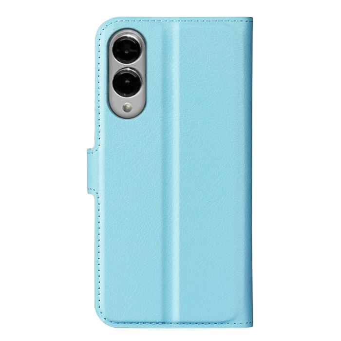 Bild 6, Samsung Galaxy S25 Edge Fodral Litchi Läder Blå