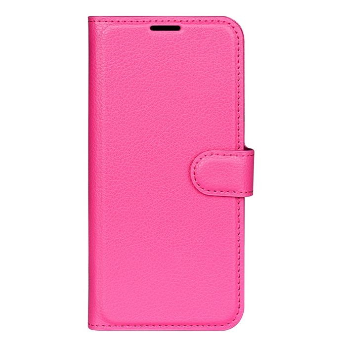 Bild 5, Samsung Galaxy S25 Edge Fodral Litchi Läder Rosa