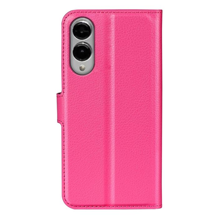 Bild 6, Samsung Galaxy S25 Edge Fodral Litchi Läder Rosa