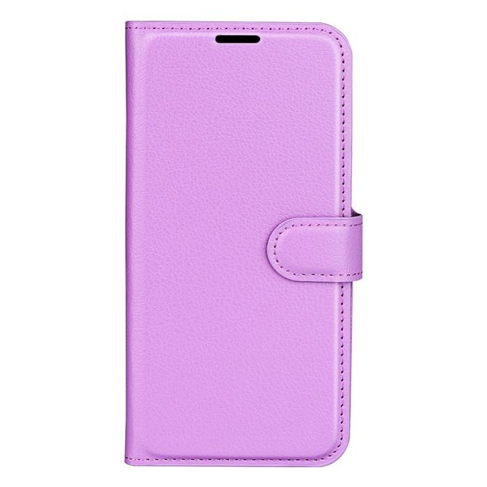 Bild 5, Samsung Galaxy S25 Edge Fodral Litchi Läder Lila