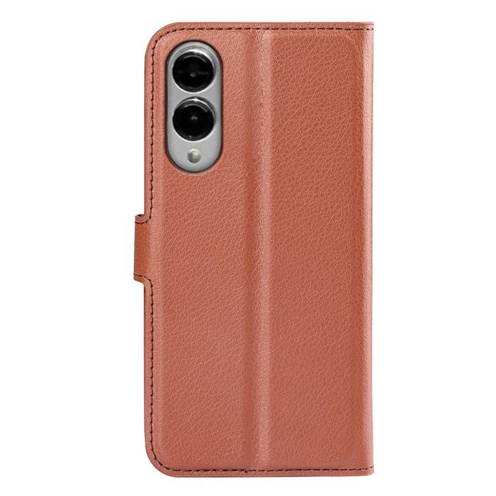 Bild 6, Samsung Galaxy S25 Edge Fodral Litchi Läder Brun