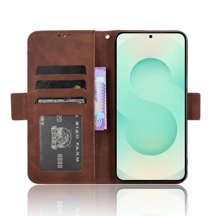 Bild 3, Samsung Galaxy S25 Edge Fodral Med Avtagbart Kortfodral Brun