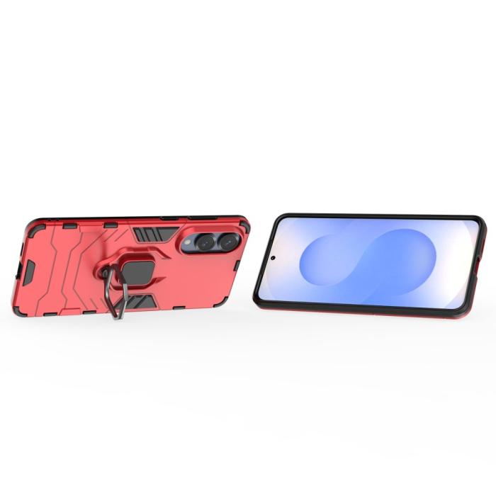 Bild 3, Samsung Galaxy S25 Edge Skal Ring Hybrid Armor Röd