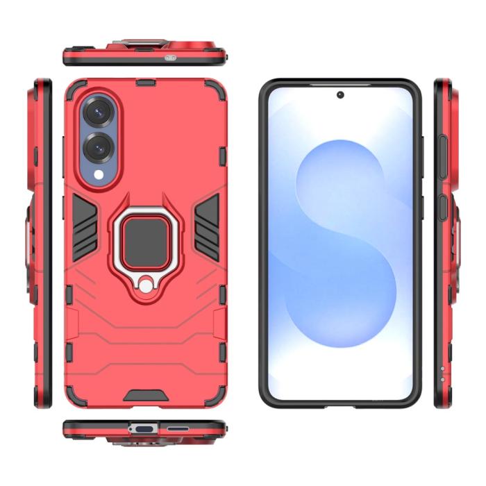 Bild 5, Samsung Galaxy S25 Edge Skal Ring Hybrid Armor Röd