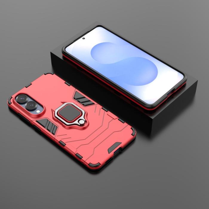Bild 6, Samsung Galaxy S25 Edge Skal Ring Hybrid Armor Röd