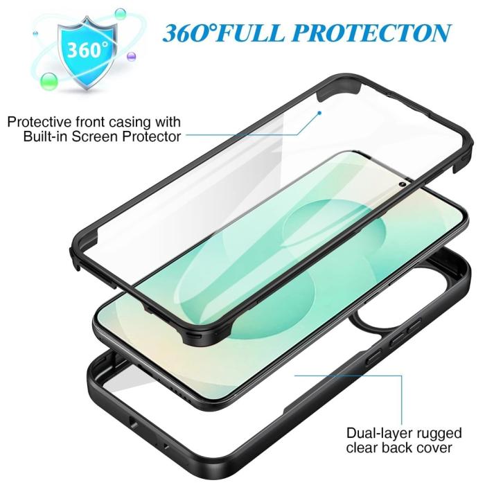 Bild 2, Samsung Galaxy S25 Edge Skal 360 Hybrid Defense Svart