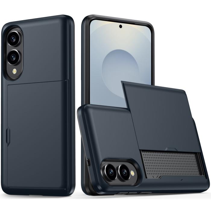 Bild 1, Samsung Galaxy S25 Edge Skal Hybrid Med Kortfack Mörk Blå