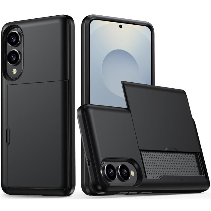 Bild 1, Samsung Galaxy S25 Edge Skal Hybrid Med Kortfack Svart