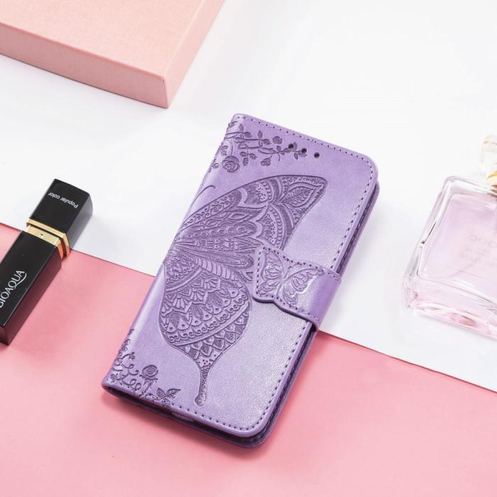 Bild 5, Samsung Galaxy S25 Edge Fodral Med Fjäril Tryck Lila