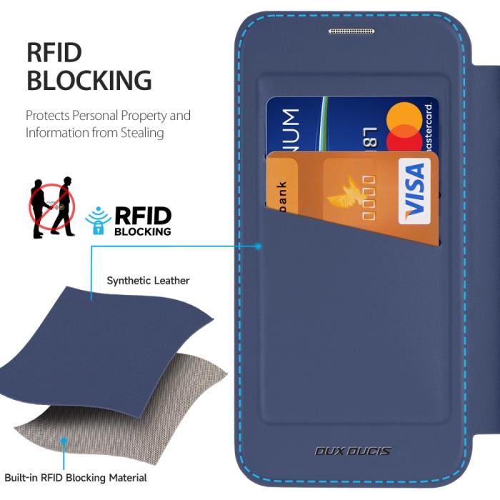 Bild 6, DUX DUCIS Galaxy S25 Edge Fodral MagSafe Skin X Pro Blå
