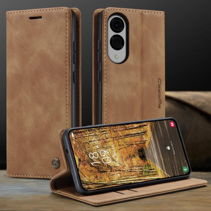 Bild 5, CASEME Samsung Galaxy S25 Edge Fodral Flip Läder Brun