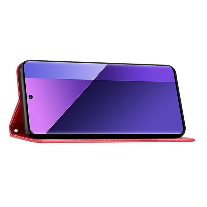 Bild 4, Samsung Galaxy S25 Edge Fodral Med Blommigt Tryck Röd