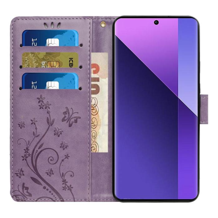 Bild 2, Samsung Galaxy S25 Edge Fodral Med Blommigt Tryck Lila