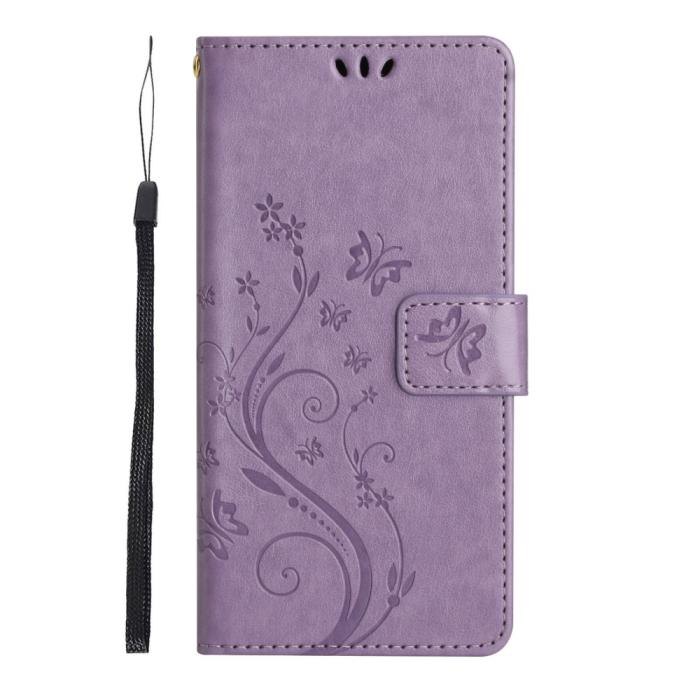 Bild 6, Samsung Galaxy S25 Edge Fodral Med Blommigt Tryck Lila