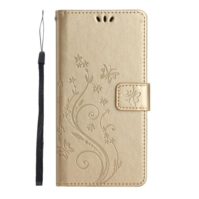 Bild 6, Samsung Galaxy S25 Edge Fodral Med Blommigt Tryck Guld