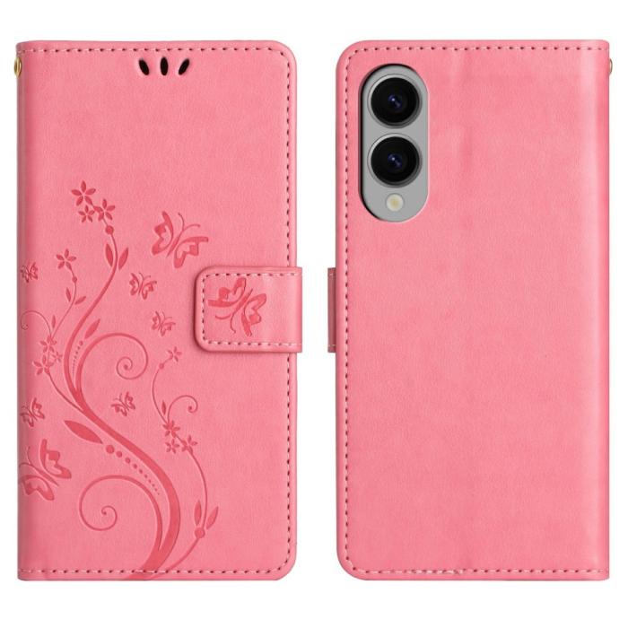 Bild 1, Samsung Galaxy S25 Edge Fodral Med Blommigt Tryck Rosa