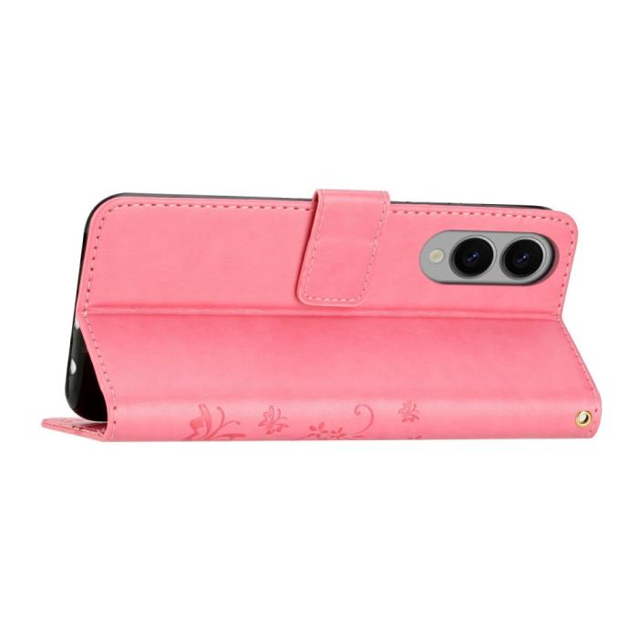 Bild 3, Samsung Galaxy S25 Edge Fodral Med Blommigt Tryck Rosa