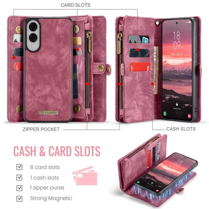 Bild 3, CASEME Samsung Galaxy S25 Edge Fodral Multifuntionell Röd