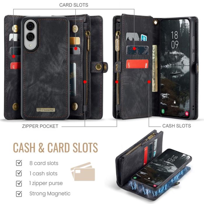 Bild 3, CASEME Samsung Galaxy S25 Edge Fodral Multifuntionell Svart