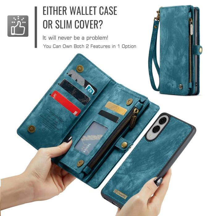 Bild 6, CASEME Samsung Galaxy S25 Edge Fodral Multifuntionell Blå
