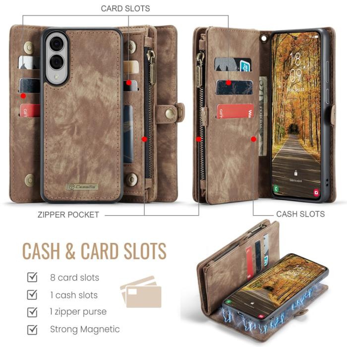 Bild 3, CASEME Samsung Galaxy S25 Edge Fodral Multifuntionell Brun
