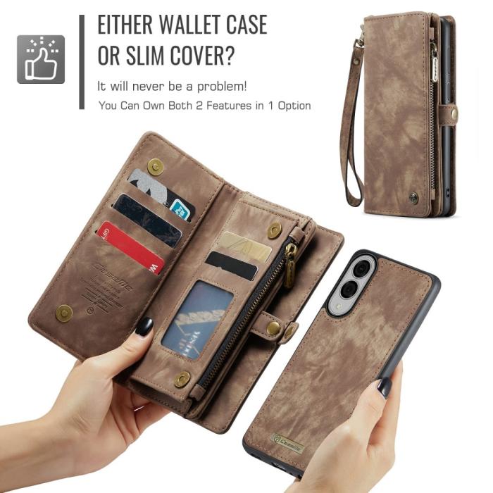 Bild 6, CASEME Samsung Galaxy S25 Edge Fodral Multifuntionell Brun