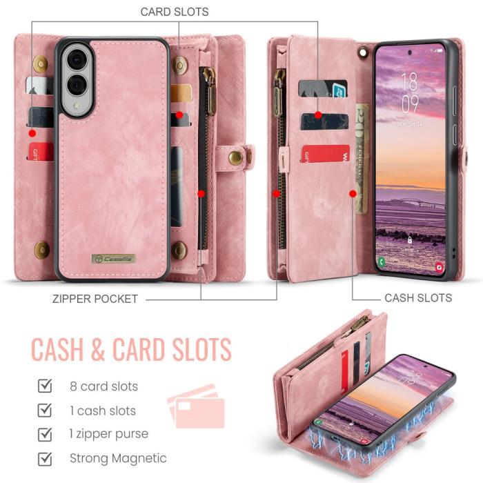 Bild 3, CASEME Samsung Galaxy S25 Edge Fodral Multifuntionell Rosa