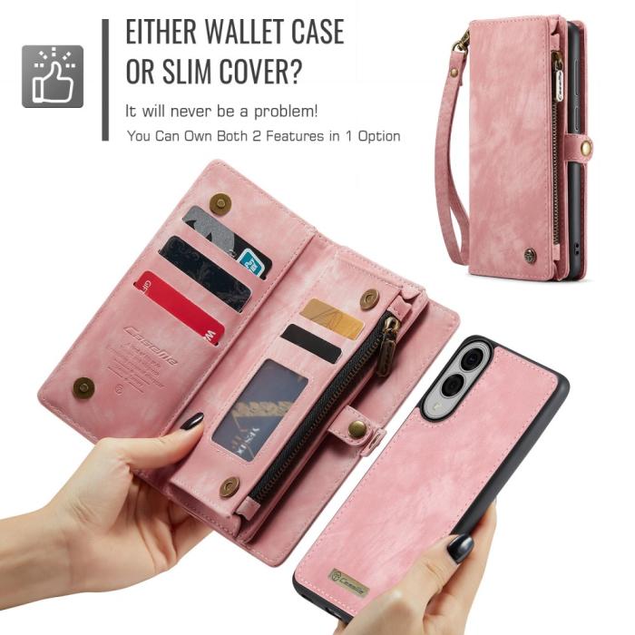 Bild 6, CASEME Samsung Galaxy S25 Edge Fodral Multifuntionell Rosa