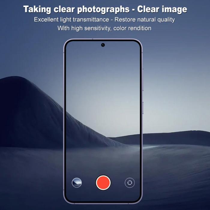 Bild 3, IMAK Samsung Galaxy S25 Edge Linsskydd Härdat Glas Svart