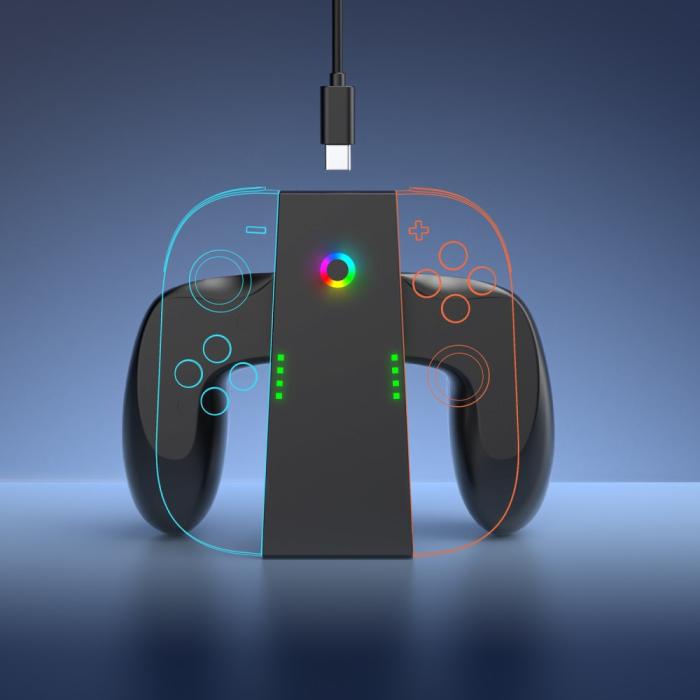Bild 4, JYS Nintendo Switch 2 Joy-Con Charging Grip Svart