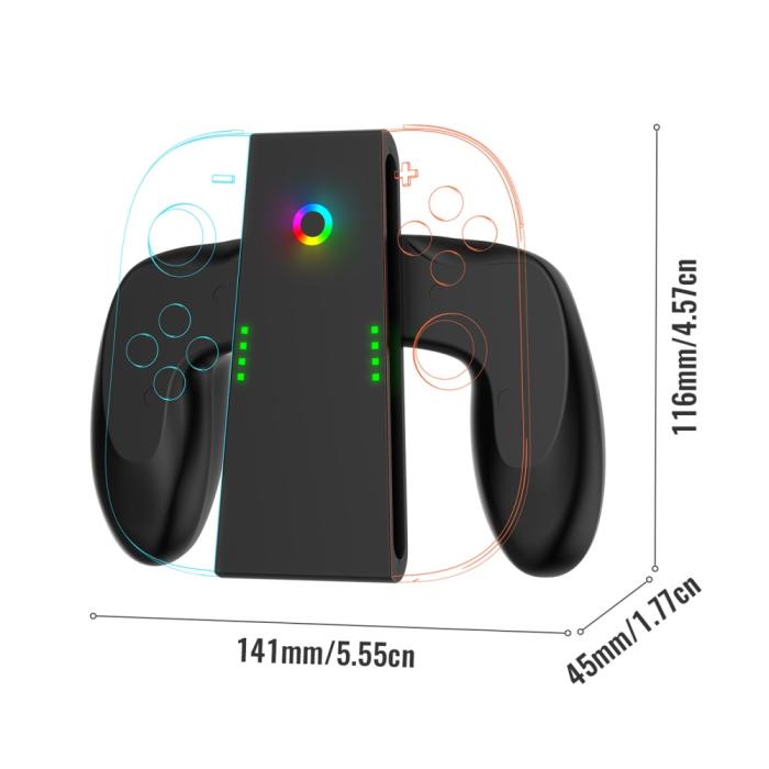 Bild 5, JYS Nintendo Switch 2 Joy-Con Charging Grip Svart
