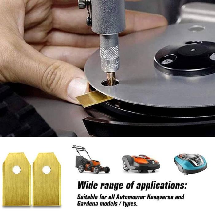 Bild 2, 9-PACK Ersättningsblad För Husqvarna Robotgräsklippare Guld