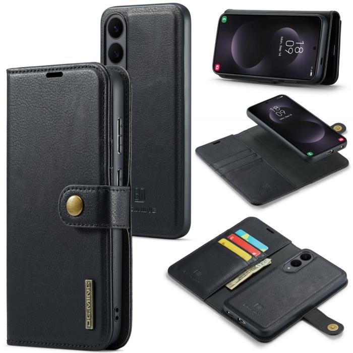 Bild 1, DG.MING Galaxy S25 Edge 2in1 Magnet Fodral / Skal Svart