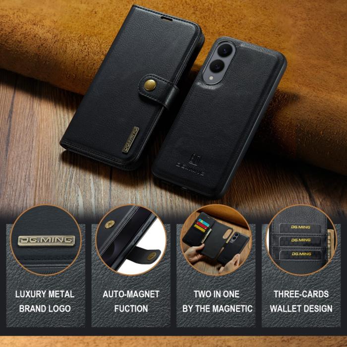 Bild 6, DG.MING Galaxy S25 Edge 2in1 Magnet Fodral / Skal Svart