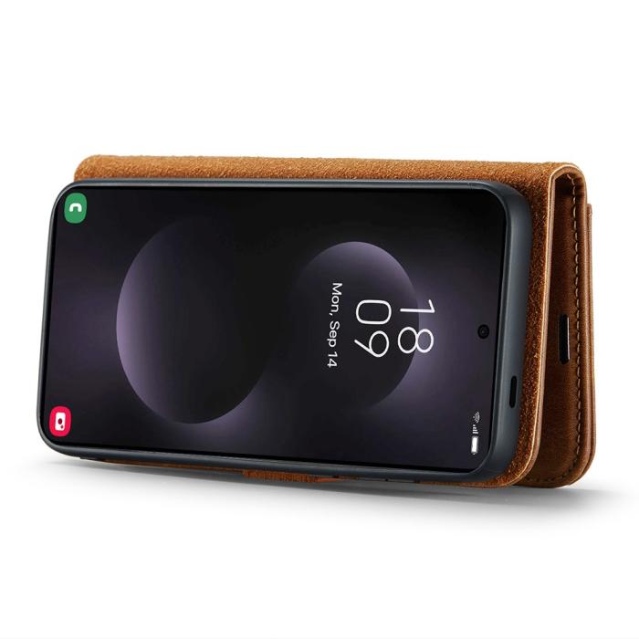Bild 3, DG.MING Galaxy S25 Edge 2in1 Magnet Fodral / Skal Brun