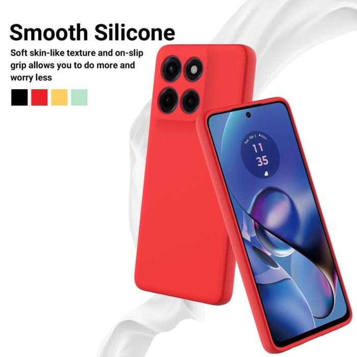 Bild 3, Motorola Edge 60 Stylus Skal Skal Liquid Silikon Röd
