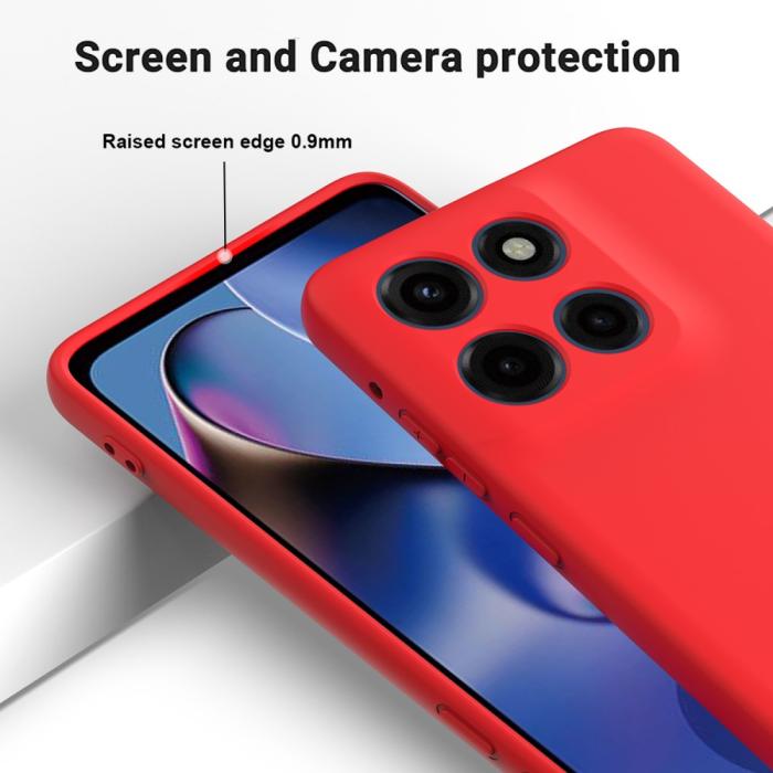 Bild 4, Motorola Edge 60 Stylus Skal Skal Liquid Silikon Röd