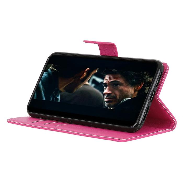 Bild 3, Sony Xperia 1 VII Fodral Litchi Läder Rosa