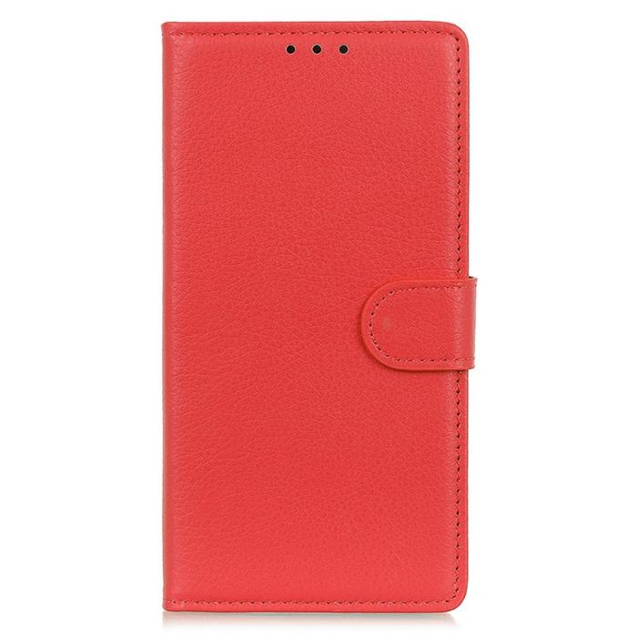 Bild 6, Sony Xperia 1 VII Fodral Litchi Läder Röd