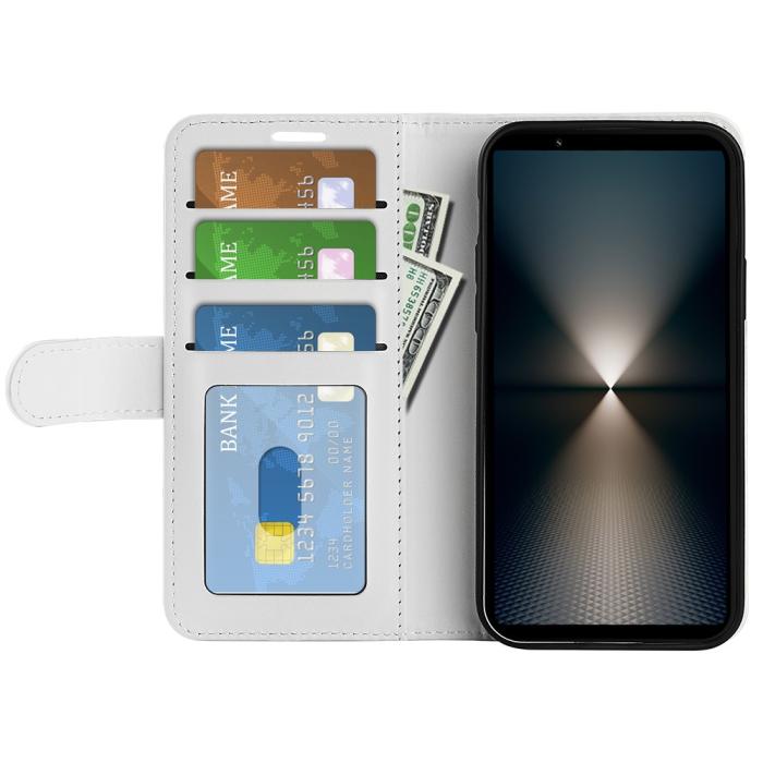 Bild 2, Sony Xperia 1 VII Fodral Crazy Horse Läder Vit