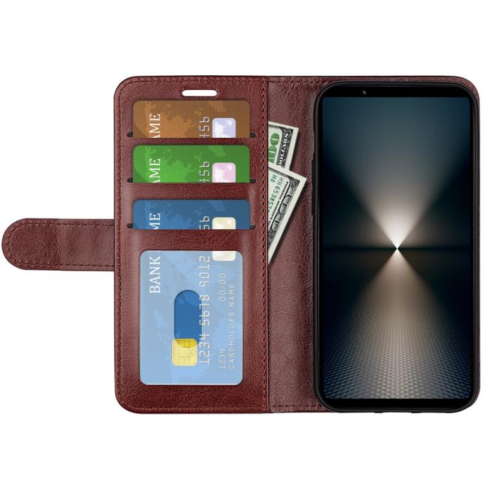 Bild 2, Sony Xperia 1 VII Fodral Crazy Horse Läder Brun