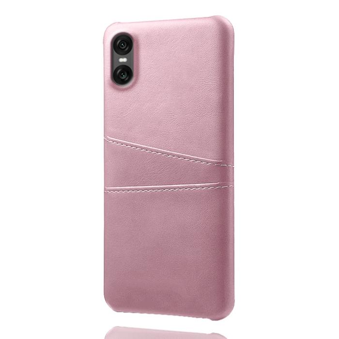 Bild 2, Sony Xperia 10 VII Läderbelagt Skal Med Kortfack Roséguld