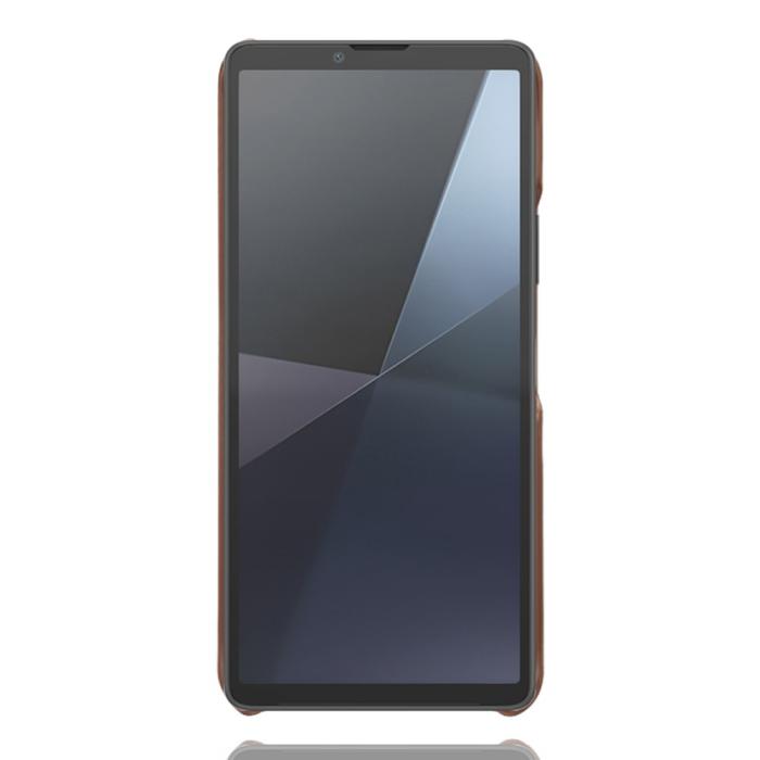 Bild 4, Sony Xperia 10 VII Läderbelagt Skal Med Kortfack Brun