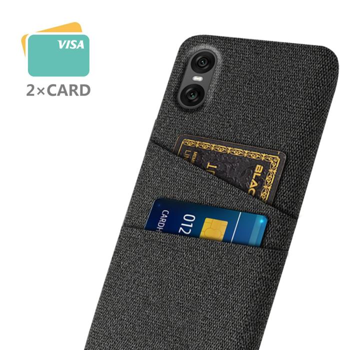 Bild 2, Sony Xperia 10 VII Skal Med Kortfack Tygbelagt Svart