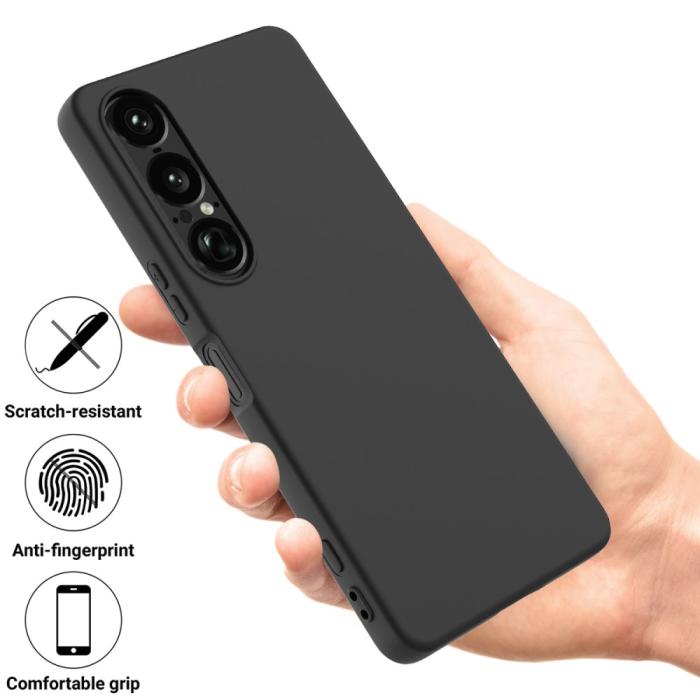 Bild 2, Sony Xperia 1 VII Skal Liquid Silikon Svart