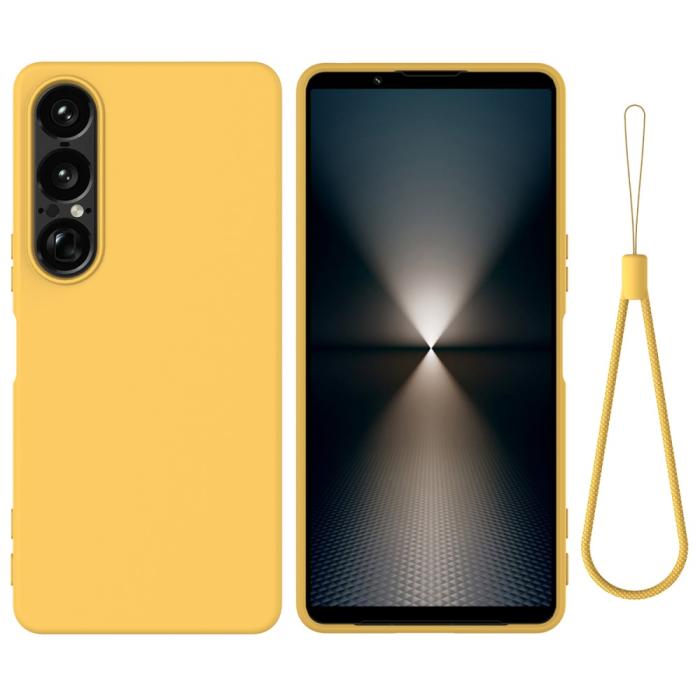 Bild 1, Sony Xperia 1 VII Skal Liquid Silikon Gul
